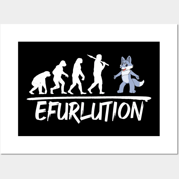 Funny Furry Gift Print Furry Evolution Print Wall Art by Linco